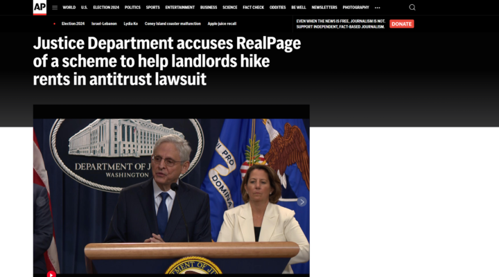 AP Coverage of Revenue Management Lawsuit